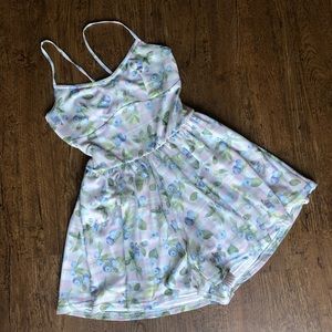 Urban Outfitters Floral Mesh Romper